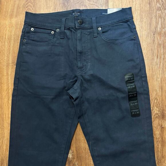 NWT J.Crew Straight Fit Garment Dyed Five Pocket Pant In Navy Size 28x30 - Picture 4 of 8